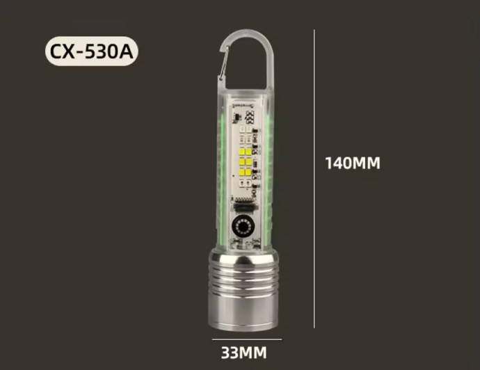 مصباح جيب متعدد الخدمات Mini Rechargeable Flashlight Fluorescence Torch Type-C
